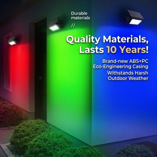 Solar RGB Garden Spotlight 3 Pack with 7 Colours – image 6