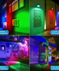 Solar RGB Garden Spotlight 3 Pack with 7 Colours - Image 7