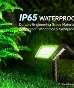 Solar RGB Garden Spotlight 3 Pack with 7 Colours - Image 8