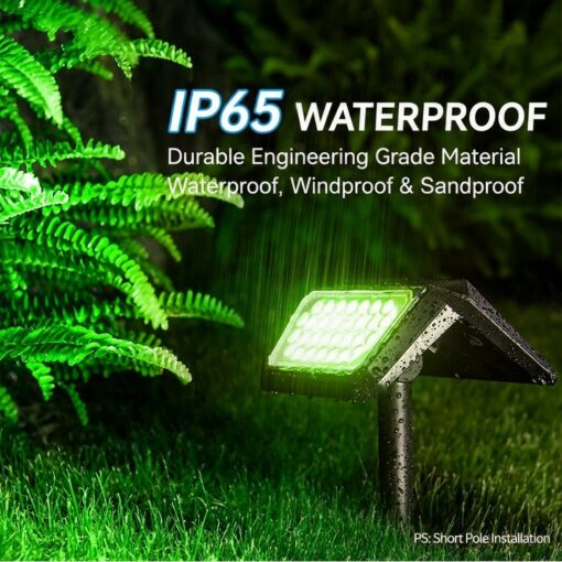 Solar RGB Garden Spotlight 3 Pack with 7 Colours – image 8