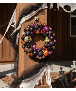 YLT Halloween Wreath with Ball Ornaments - Image 4