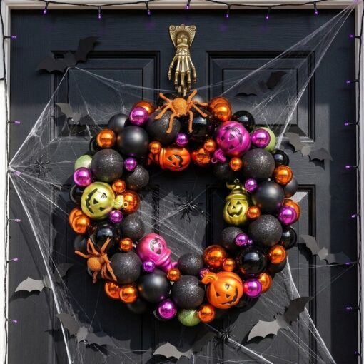 YLT Halloween Wreath with Ball Ornaments – image 5