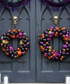 YLT Halloween Wreath with Ball Ornaments - Image 6