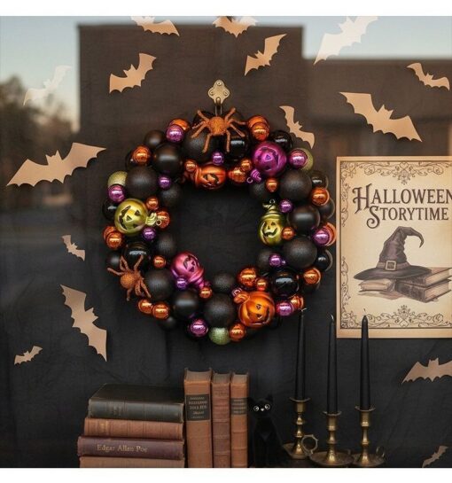 YLT Halloween Wreath with Ball Ornaments – image 8