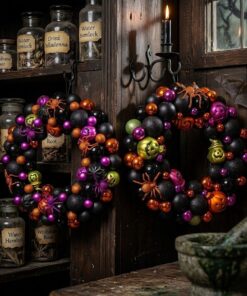 YLT Halloween Wreath with Ball Ornaments - Image 9