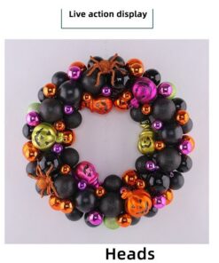 YLT Halloween Wreath with Ball Ornaments - Image 10