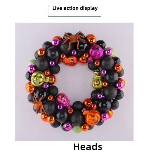 YLT Halloween Wreath with Ball Ornaments – image 10