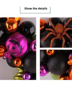 YLT Halloween Wreath with Ball Ornaments - Image 12