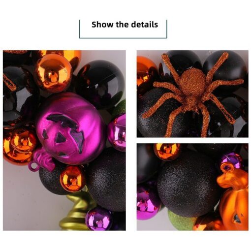 YLT Halloween Wreath with Ball Ornaments – image 12