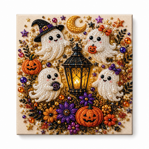 YLT Halloween Pearl Diamond Painting Kit, Stretched Canvas – image 2