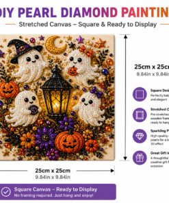 YLT Halloween Pearl Diamond Painting Kit, Stretched Canvas - Image 3