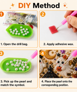 YLT Halloween Pearl Diamond Painting Kit, Stretched Canvas - Image 5