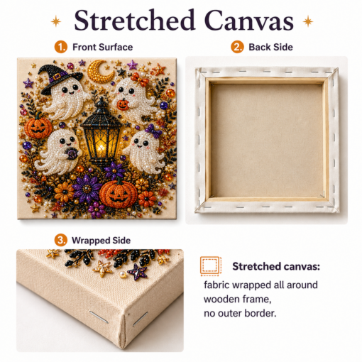 YLT Halloween Pearl Diamond Painting Kit, Stretched Canvas – image 6