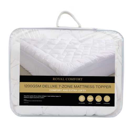 V160-10003784-10003782_6-00.jpg Royal Comfort 7-Zone Mattress Topper 1200GSM – image 1