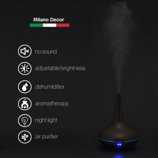 Milano Decor Aroma Diffuser 200ml Dark Wood – image 4