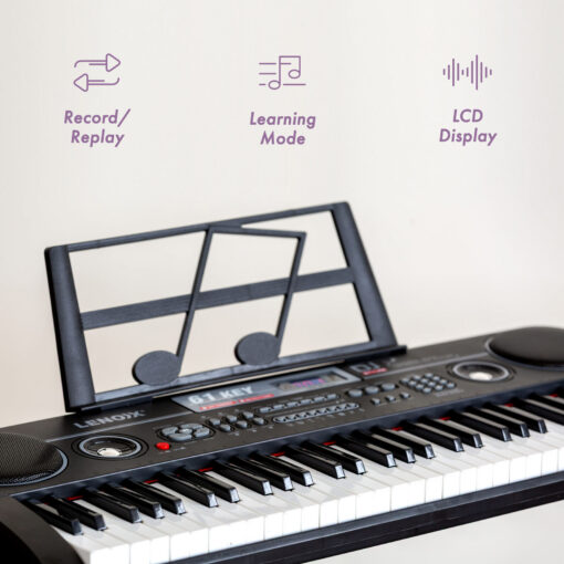 Lenoxx 61-Key Learning Keyboard with Light-Up Keys – image 3