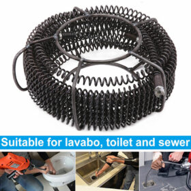 12m Drill Driven Drain Snake with 6 Bits – image 1