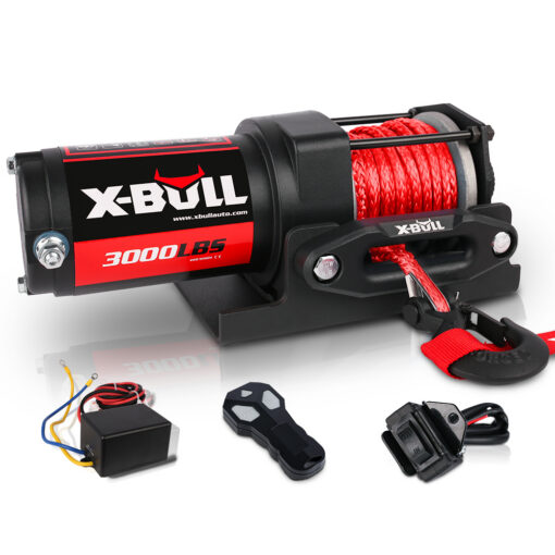 X-BULL 12V 3000lb Winch with Synthetic Rope – image 2