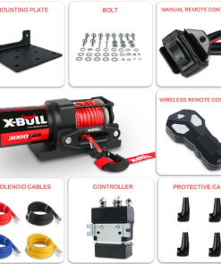 X-BULL 12V 3000lb Winch with Synthetic Rope - Image 3