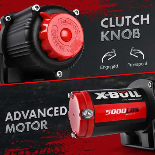 X-BULL 5000lb Electric Winch with 13m Rope – image 4