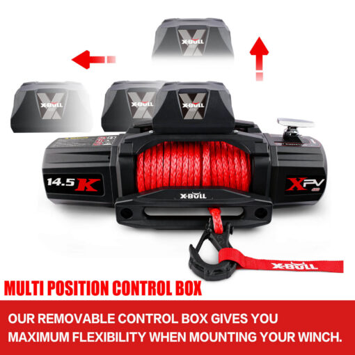 X-BULL 14500lb Winch with Red Recovery Tracks – image 3