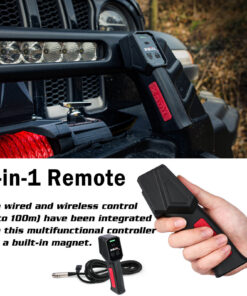 X-BULL 14500lb Winch with Red Recovery Tracks - Image 7