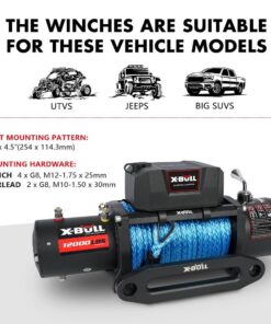 X-BULL 12000lb 12V Winch with Synthetic Rope - Image 4