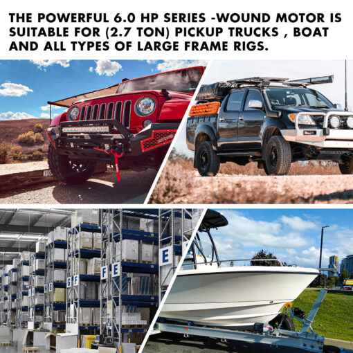 X-BULL 12000lb 12V Winch with Synthetic Rope – image 5