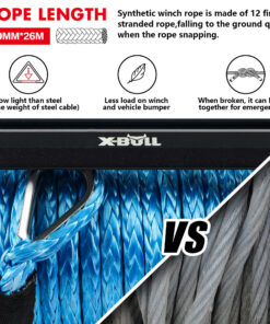 X-BULL 12000lb 12V Winch with Synthetic Rope - Image 7
