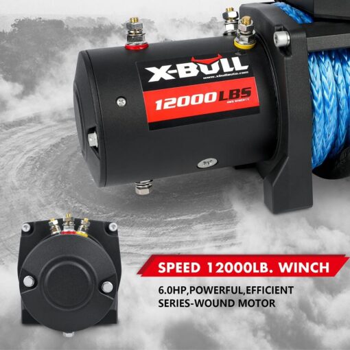 X-BULL 12000lb 12V Winch with Synthetic Rope – image 8