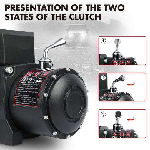 X-BULL 12000lb 12V Winch with Synthetic Rope – image 9