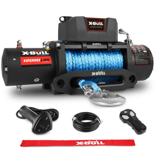 X-BULL 12000lb 12V Winch with Synthetic Rope – image 10