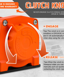 ZESUPER 12V 4500lb Winch with Nylon Rope - Image 4