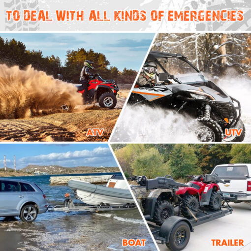 ZESUPER 4500lb Electric Winch with Synthetic Rope – image 5