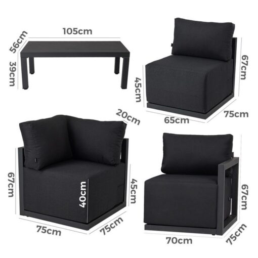 Dreamo 7-Piece Aluminium Lounge Set – image 10