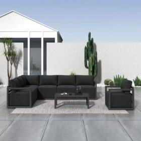 Dreamo 7 Seat Outdoor Lounge Set Charcoal – image 1