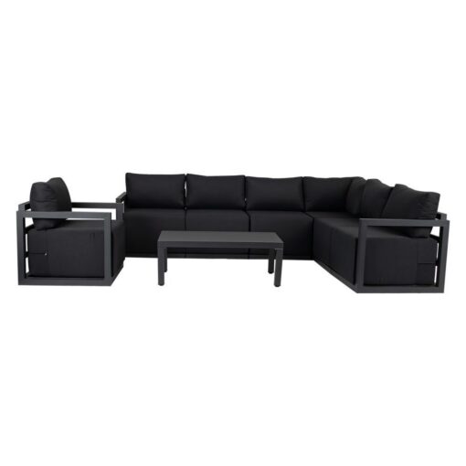 Dreamo 7 Seat Outdoor Lounge Set Charcoal – image 2