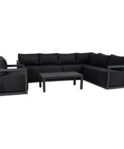 Dreamo 7 Seat Outdoor Lounge Set Charcoal - Image 3