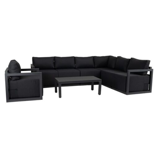 Dreamo 7 Seat Outdoor Lounge Set Charcoal – image 3