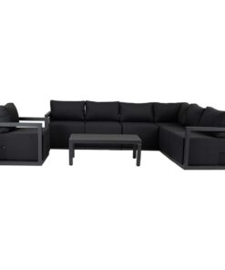 Dreamo 7 Seat Outdoor Lounge Set Charcoal - Image 11