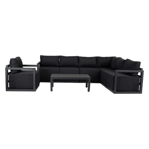 Dreamo 7 Seat Outdoor Lounge Set Charcoal – image 11