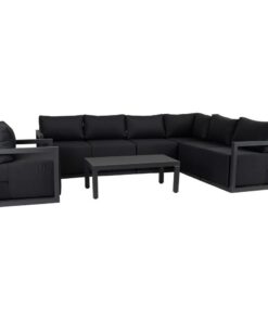 Dreamo 7 Seat Outdoor Lounge Set Charcoal - Image 12