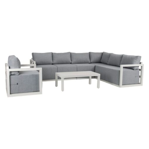 Dreamo 7 Seat Aluminium Lounge Set White – image 3
