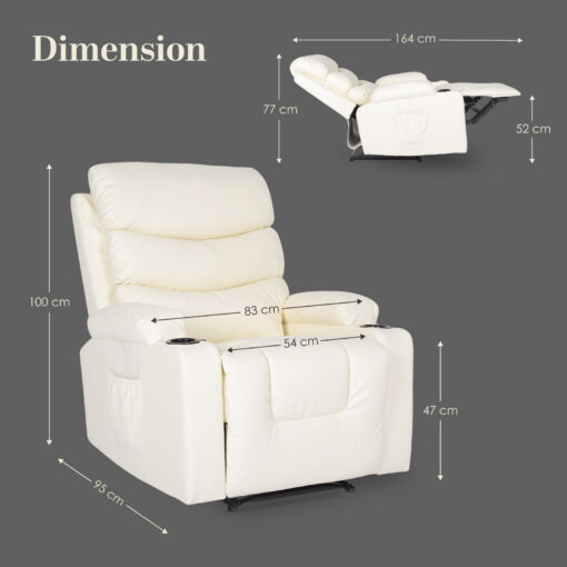 La Bella 8 Point Massage Recliner Chair – image 11