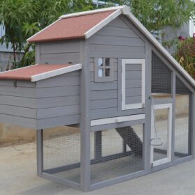 YES4PETS Large Grey Chicken Coop with Nesting Box – image 1