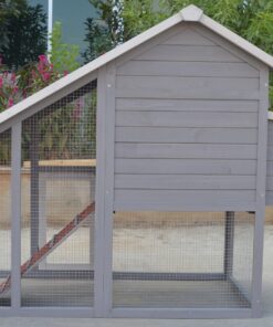 YES4PETS Large Grey Chicken Coop with Nesting Box - Image 3