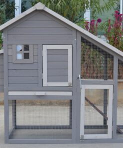 YES4PETS Large Grey Chicken Coop with Nesting Box - Image 4