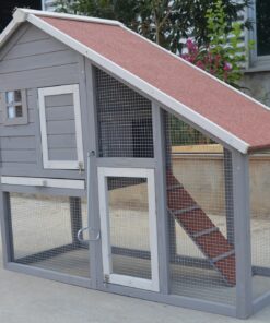 YES4PETS Large Grey Chicken Coop with Nesting Box - Image 5