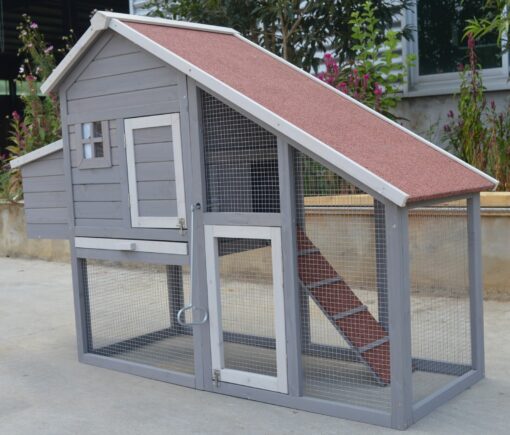 YES4PETS Large Grey Chicken Coop with Nesting Box – image 5