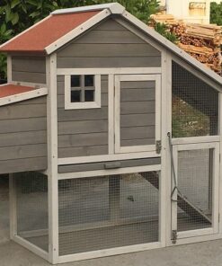 YES4PETS Large Grey Chicken Coop with Nesting Box - Image 6